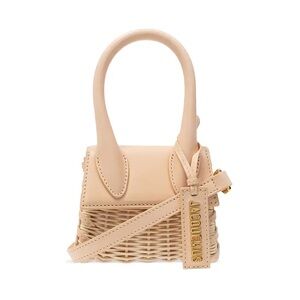 Jacquemus Le Chiquito wicker and leather top-handle bag.